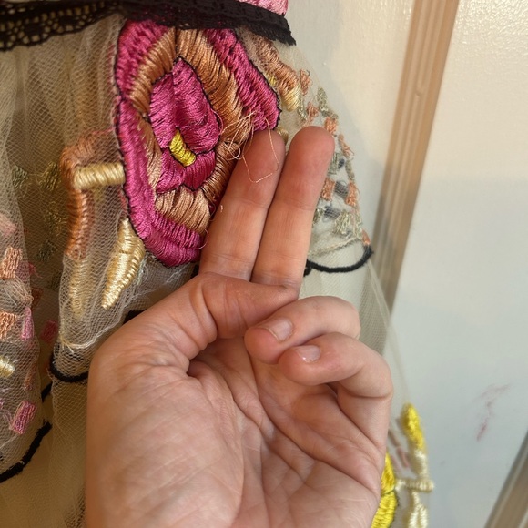 Free People Rambling Rose Tulle Tiered Dress - Picture 10 of 10